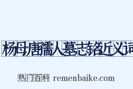 杨母唐孺人墓志铭近义词是什么意思的图片
